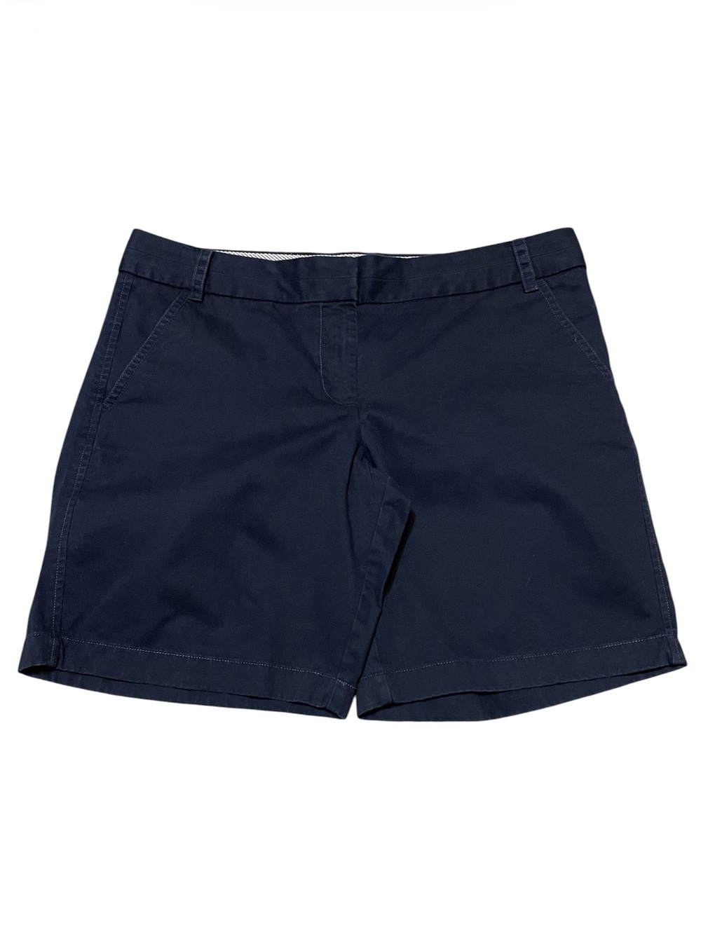 Women's J. Crew Chino Shorts Navy Blue Size 12